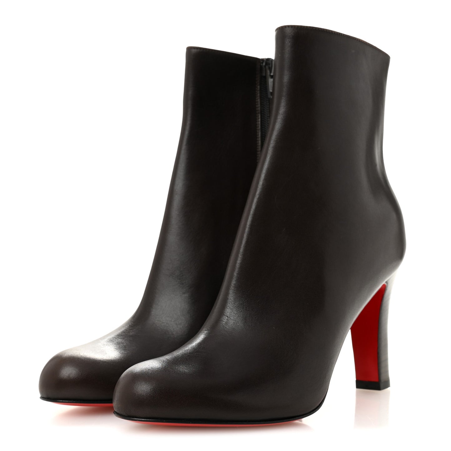 Calfskin Miss Tack Booty 85 Ankle Boots 36 Fondente