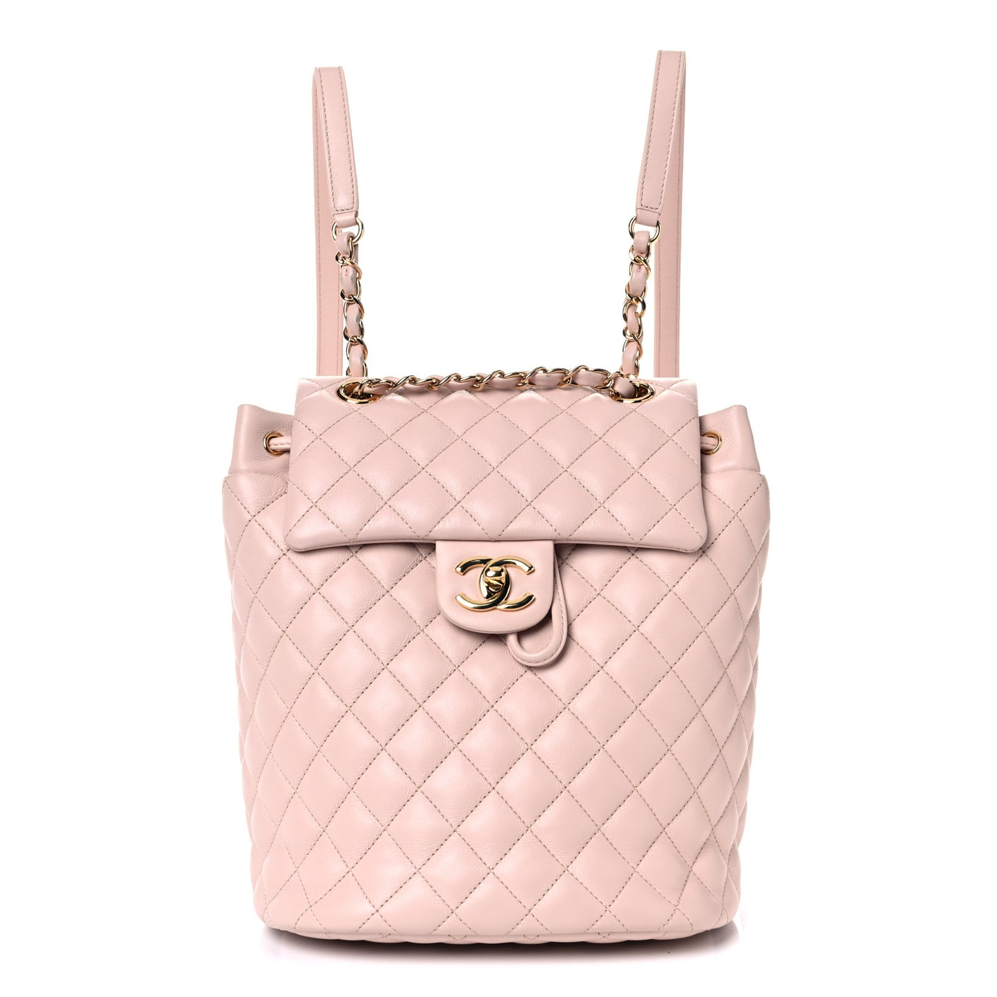 Calfskin Quilted Small Urban Spirit Backpack Light Pink