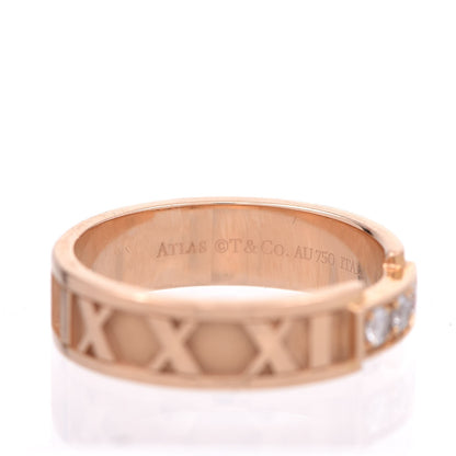 Tiffany 18K Rose Gold Diamond Atlas Ring 56 7.5 5 of 6