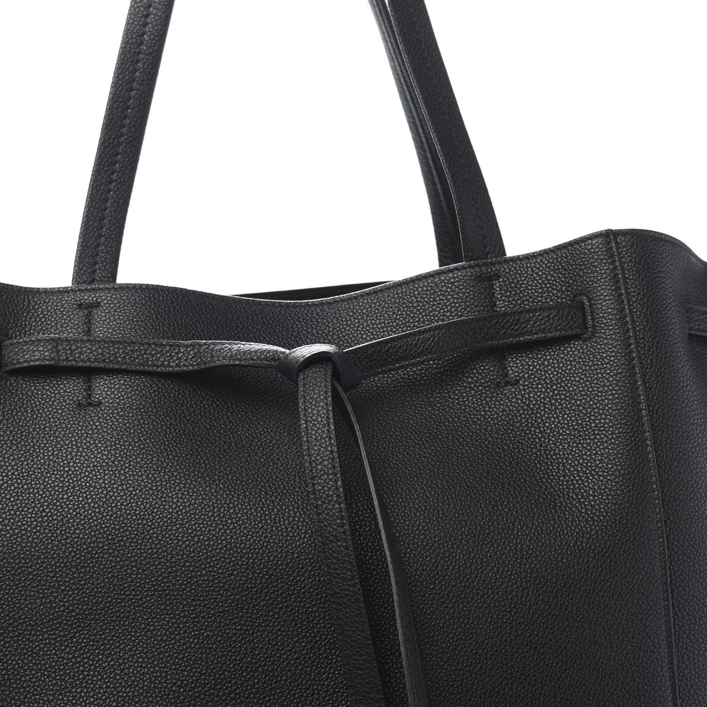 Soft Grained Calfskin Medium Belt Cabas Phantom Black