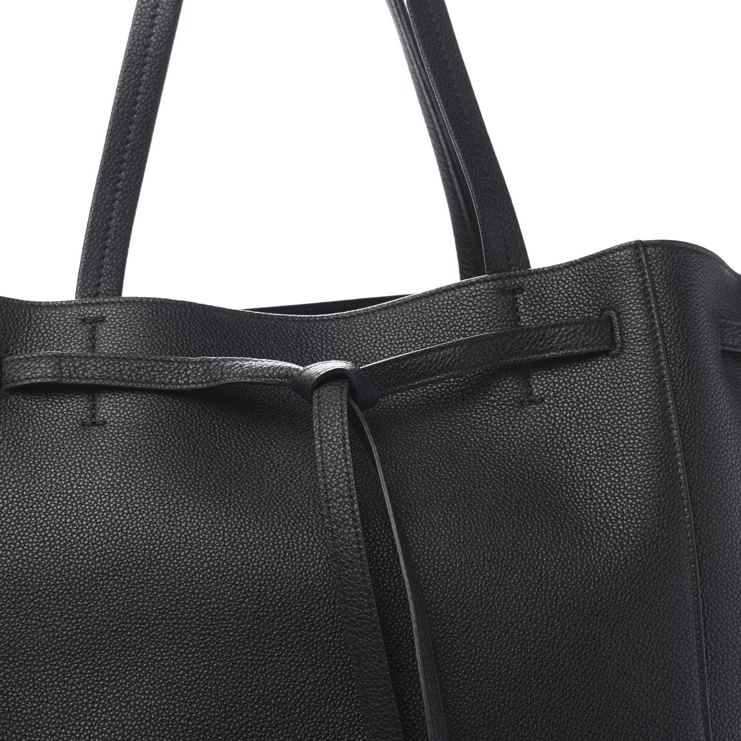 Celine Soft Grained Calfskin Medium Belt Cabas Phantom Black 11 of 11