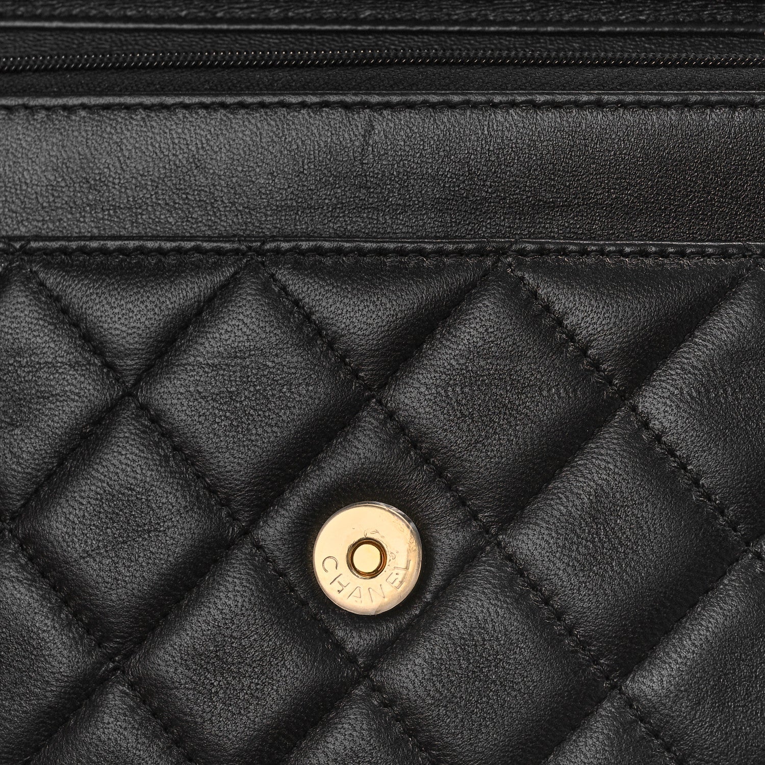Chanel Lambskin Quilted Wallet On Chain WOC Black 8 of 10