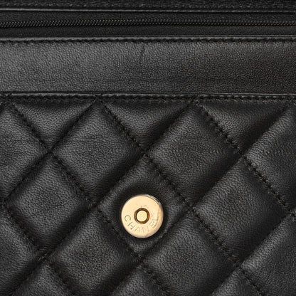 Chanel Lambskin Quilted Wallet On Chain WOC Black 8 of 10