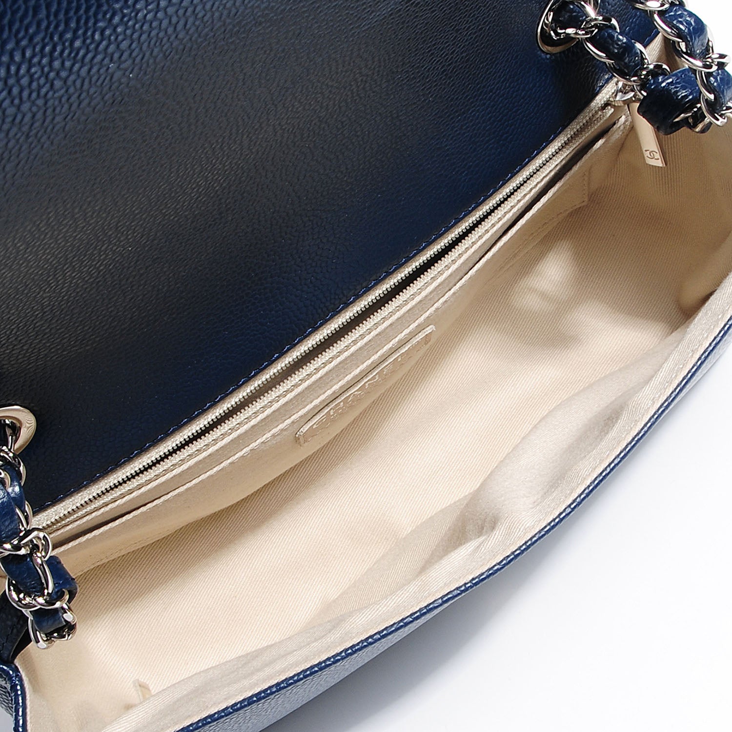 Chanel Caviar Timeless Medium Flap Navy 8 of 8