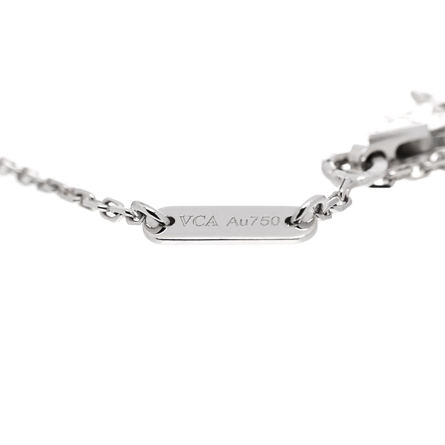 18K White Gold Diamond Sweet Alhambra Bracelet