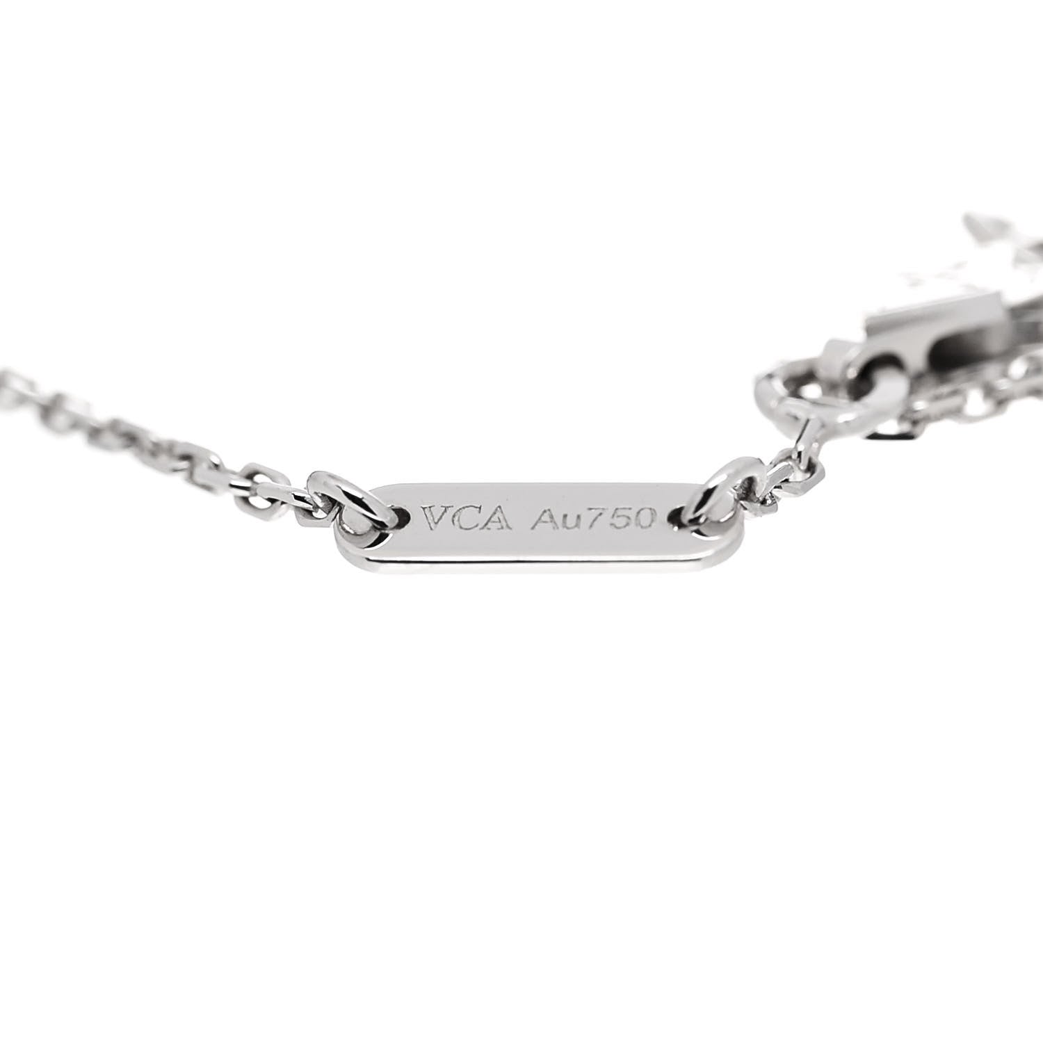 Van Cleef & Arpels 18K White Gold Diamond Sweet Alhambra Bracelet 4 of 5