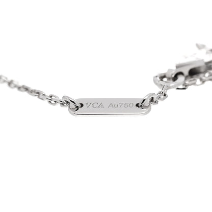 Van Cleef & Arpels 18K White Gold Diamond Sweet Alhambra Bracelet 4 of 5