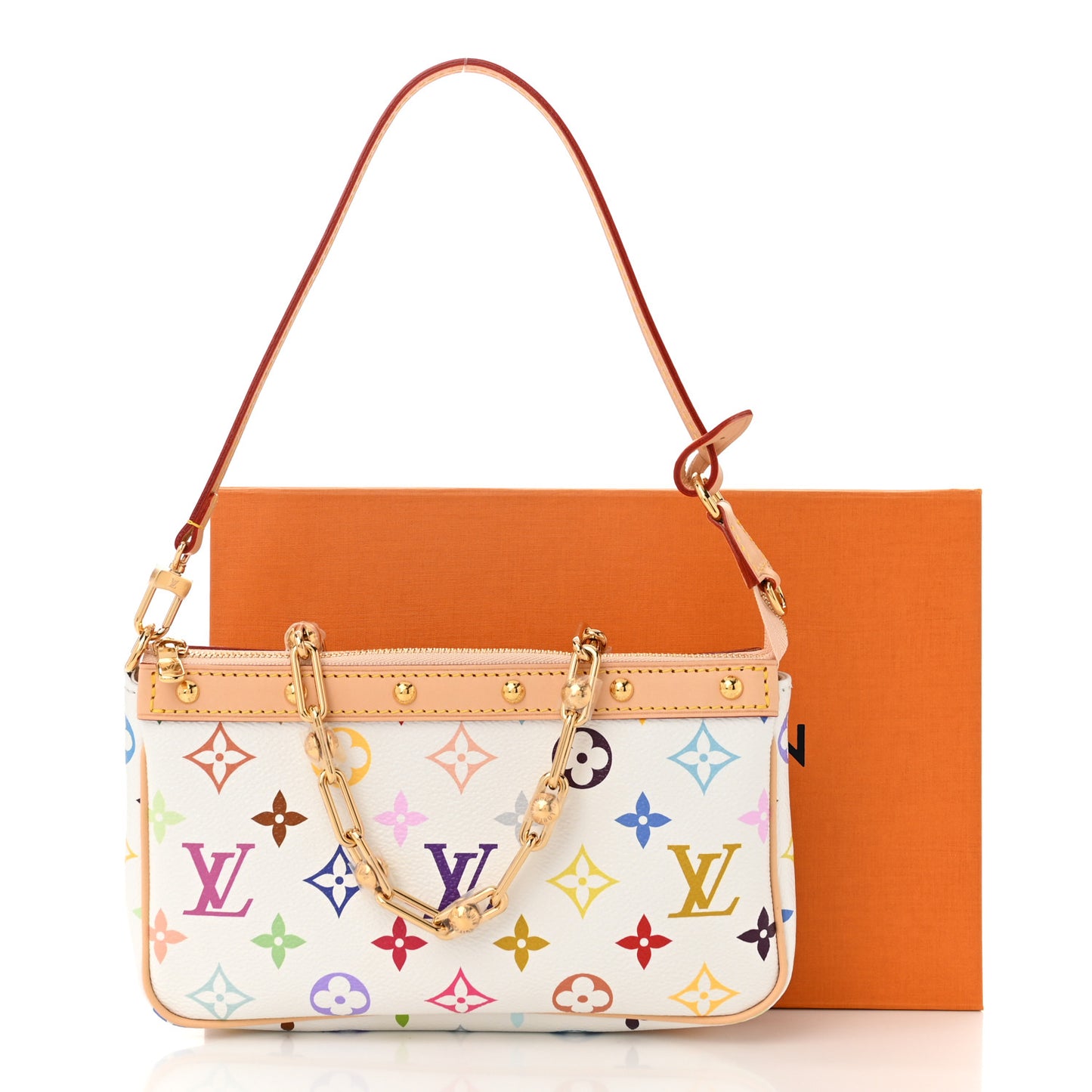 LV X TM Monogram Multicolor Pochette Accessories White
