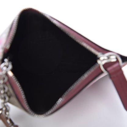 Gucci GG Supreme Monogram Blooms Key Ring Coin Case Beige Multicolor Dry Rose 5 of 7