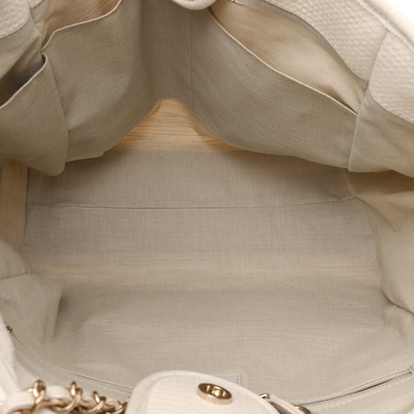 Mixed Fibers Medium Deauville Tote White