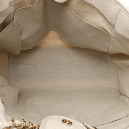 Chanel Mixed Fibers Medium Deauville Tote White 6 of 12