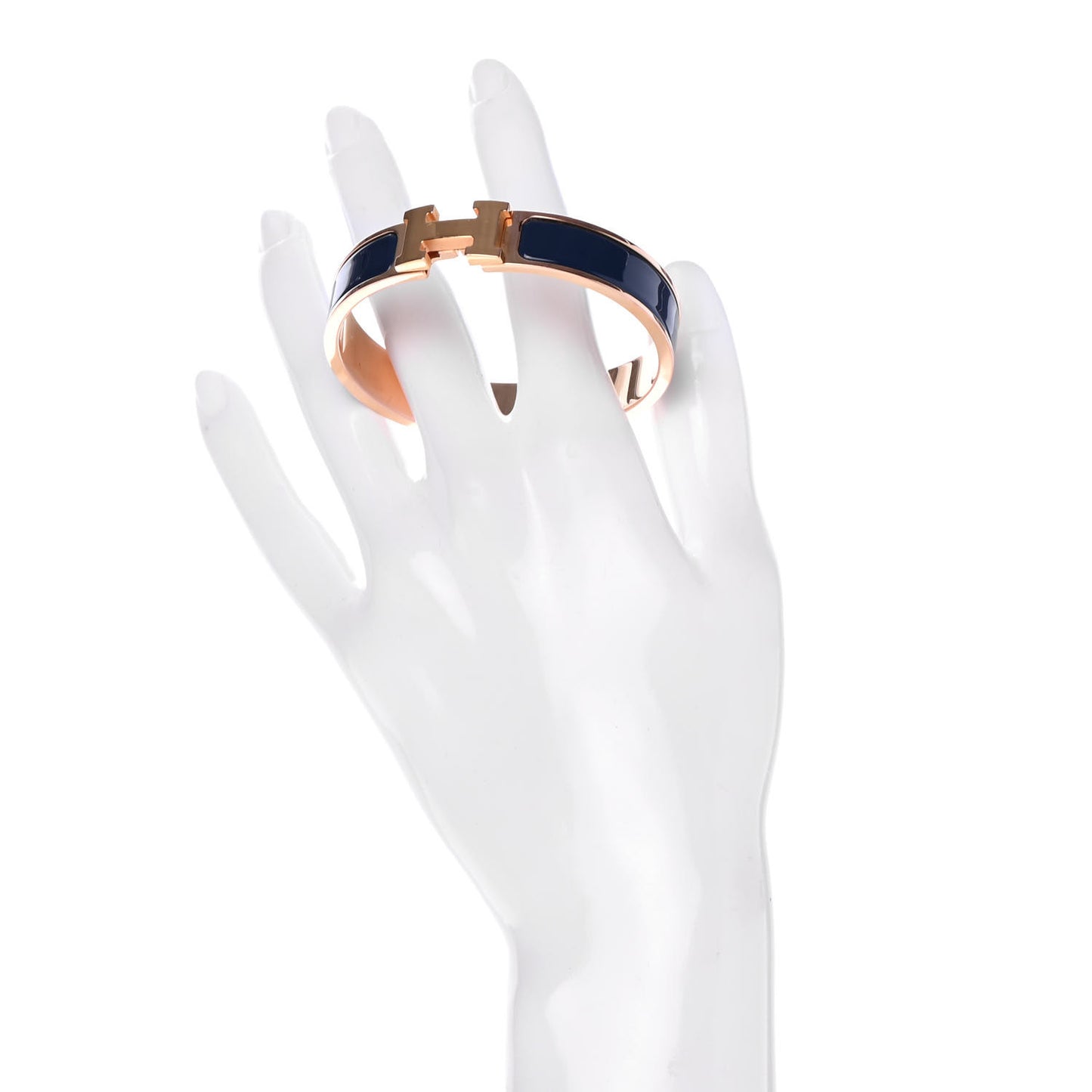 Narrow Enamel Clic Clac H Bracelet PM Bleu Biarritz