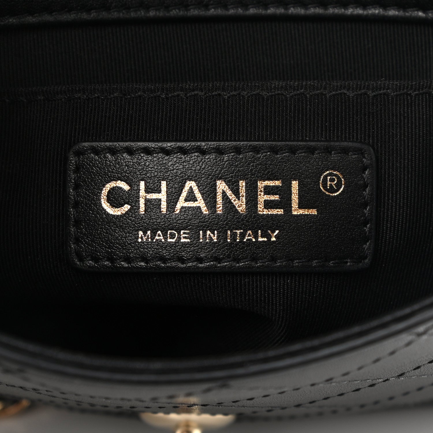 Chanel Calfskin Stitched Small Covered CC Flap Bag Black 6 of 11