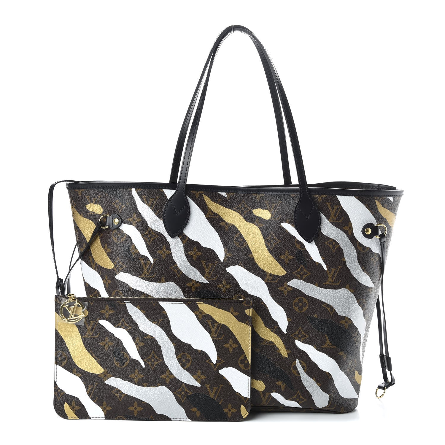 Louis Vuitton X LOL Monogram Neverfull MM Gold Silver 1 of 8
