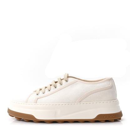 Gucci GG Monogram Mens 1977 Tennis Platform 52mm Sneakers 11 Great White Mystic White 1 of 9