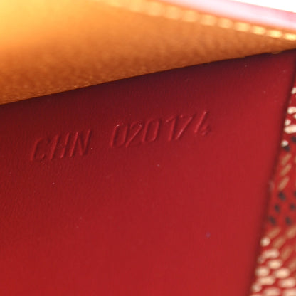 Goyard Goyardine Saint Pierre Card Holder Red 7 of 9