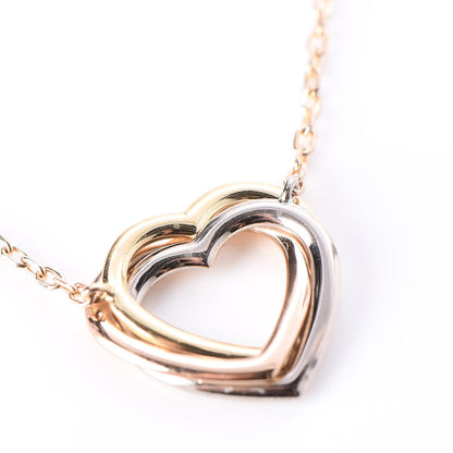 Cartier 18K Pink Yellow White Gold Trinity Heart Necklace 8 of 9
