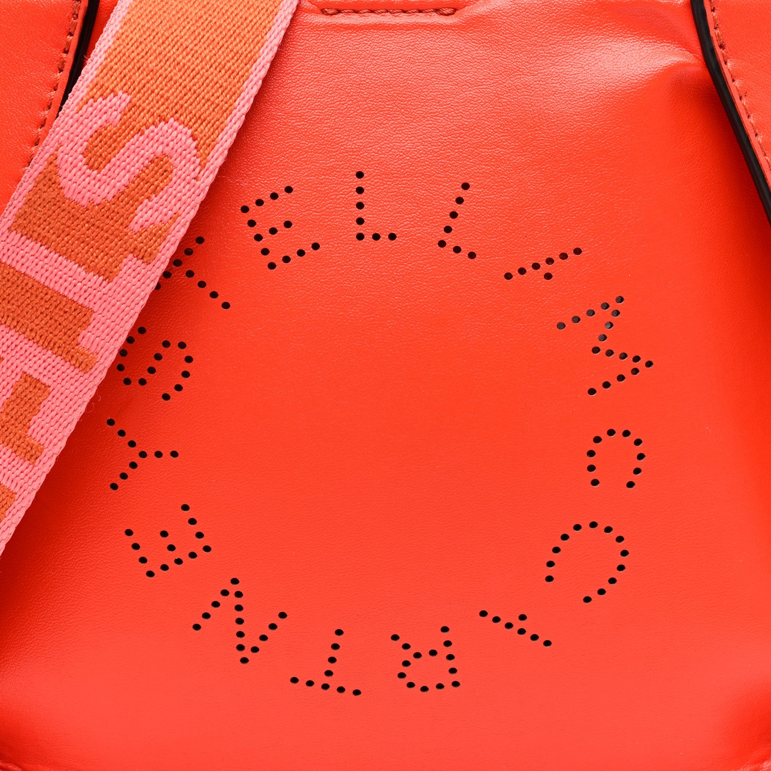 Stella McCartney Eco Alter Nappa Perforated Logo Mini Crossbody Orange 7 of 11