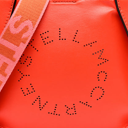 Stella McCartney Eco Alter Nappa Perforated Logo Mini Crossbody Orange 7 of 11