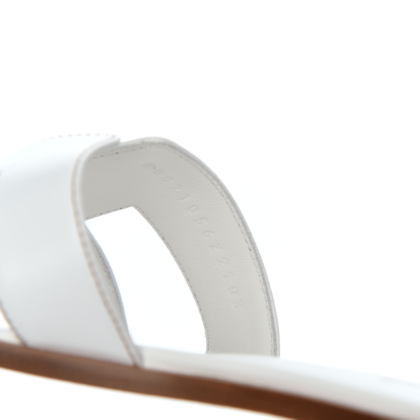 Box Calfskin Oran Sandals 38 White
