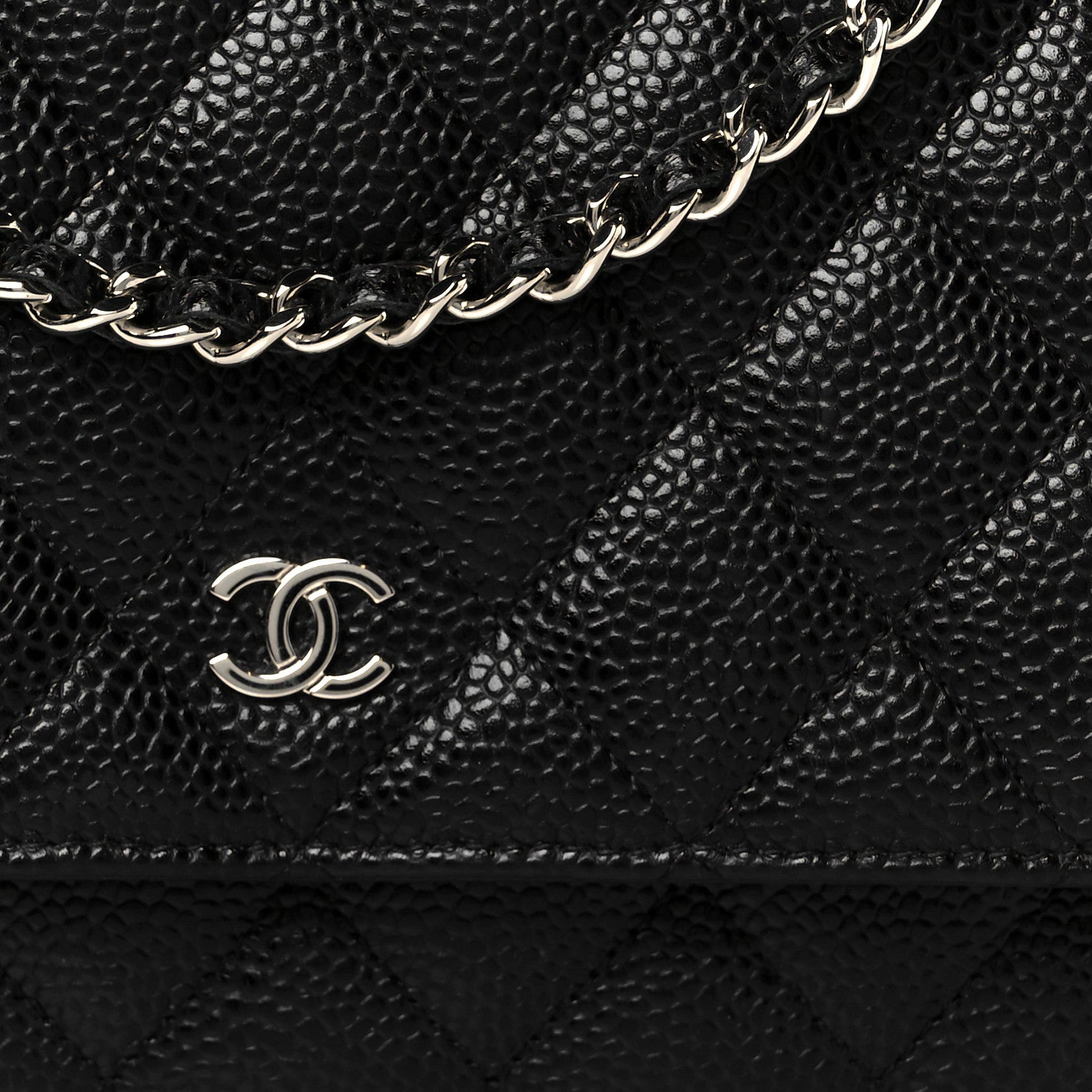 Chanel Caviar Quilted Wallet On Chain WOC Black 9 of 11