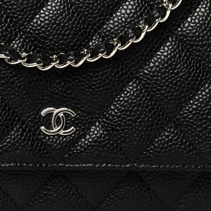 Chanel Caviar Quilted Wallet On Chain WOC Black 9 of 11