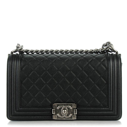 Chanel Caviar Quilted Medium Boy Flap Black 1 of 7