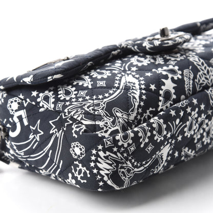Chanel Cotton Quilted Paris Dallas Medium Bandana Flap Blue 6 of 10