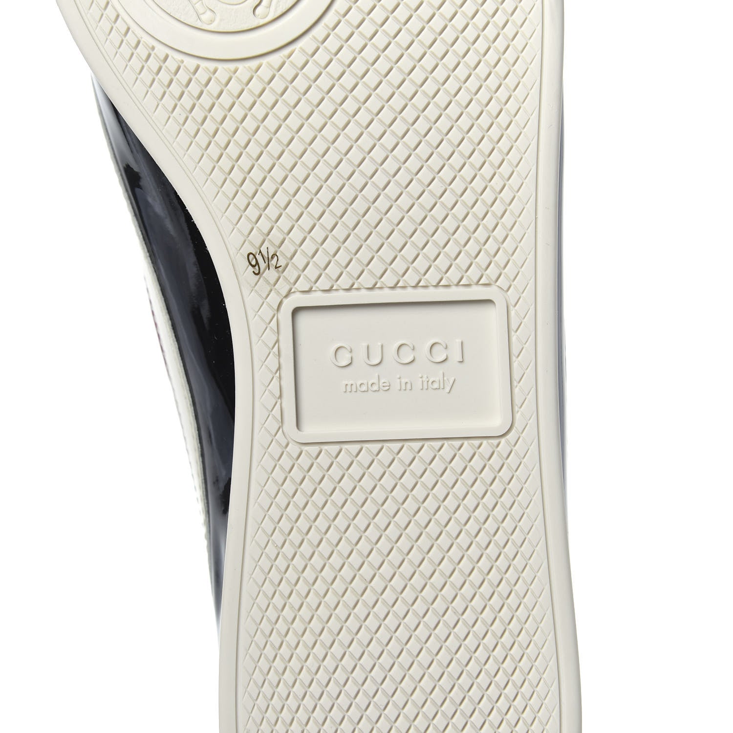Gucci Patent Calfskin Web Falacer Sneakers 9.5 Black 7 of 8