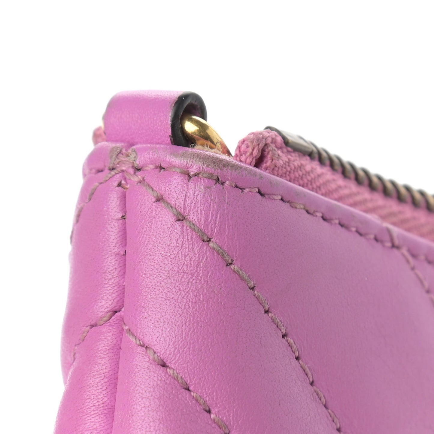 Calfskin Matelasse Mini GG Marmont Chain Bag Candy Mousse