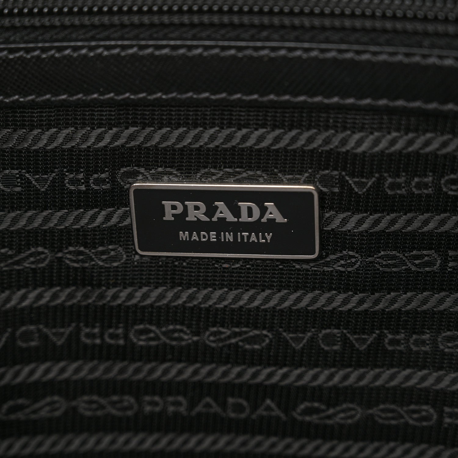 Prada Tessuto Nylon Saffiano Metal Triangle Logo Work Bag Black 6 of 10