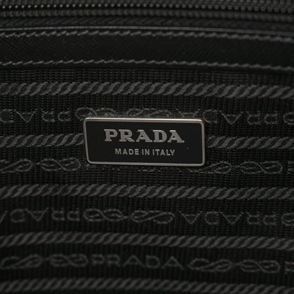 Prada Tessuto Nylon Saffiano Metal Triangle Logo Work Bag Black 6 of 10