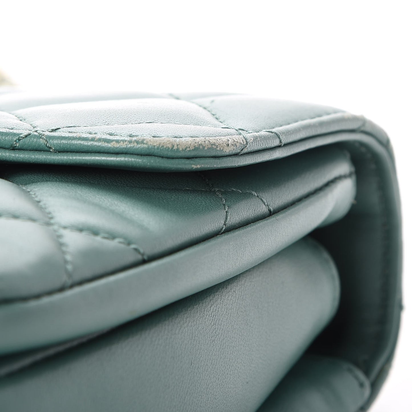 Lambskin Quilted Small Trendy CC Flap Dual Handle Bag Light Green