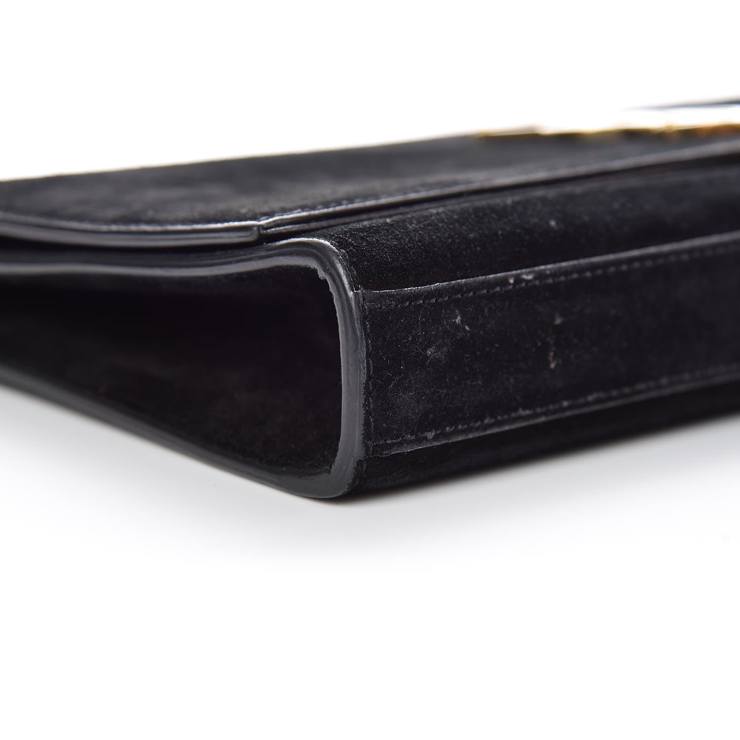 Saint Laurent Velvet Classic Monogram Cassandre Tassel Clutch Black 5 of 17