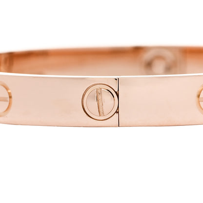 Cartier 18K Pink Gold Love Bracelet 16 5 of 9