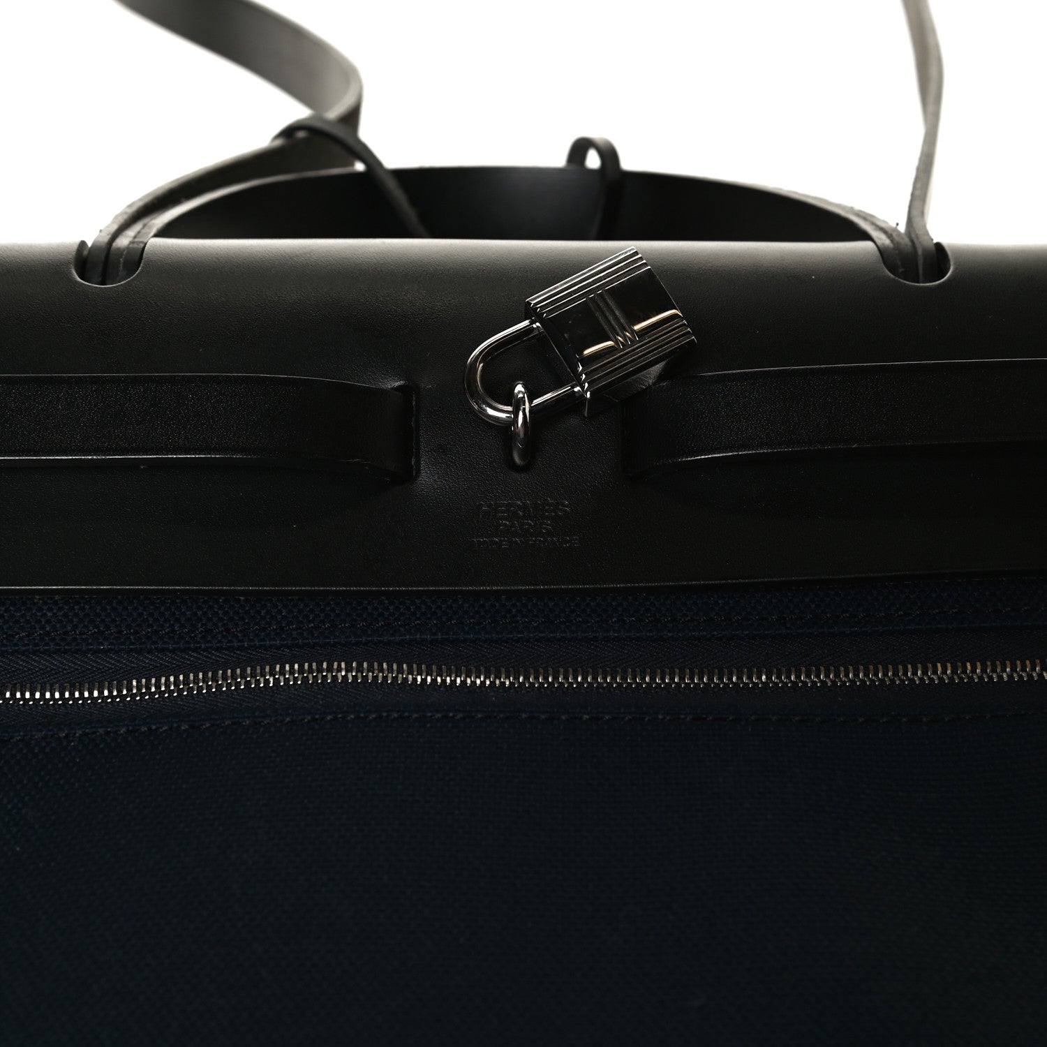 Hermes Toile Vache Hunter Herbag Zip PM 31 Bleu Marine Black 15 of 21