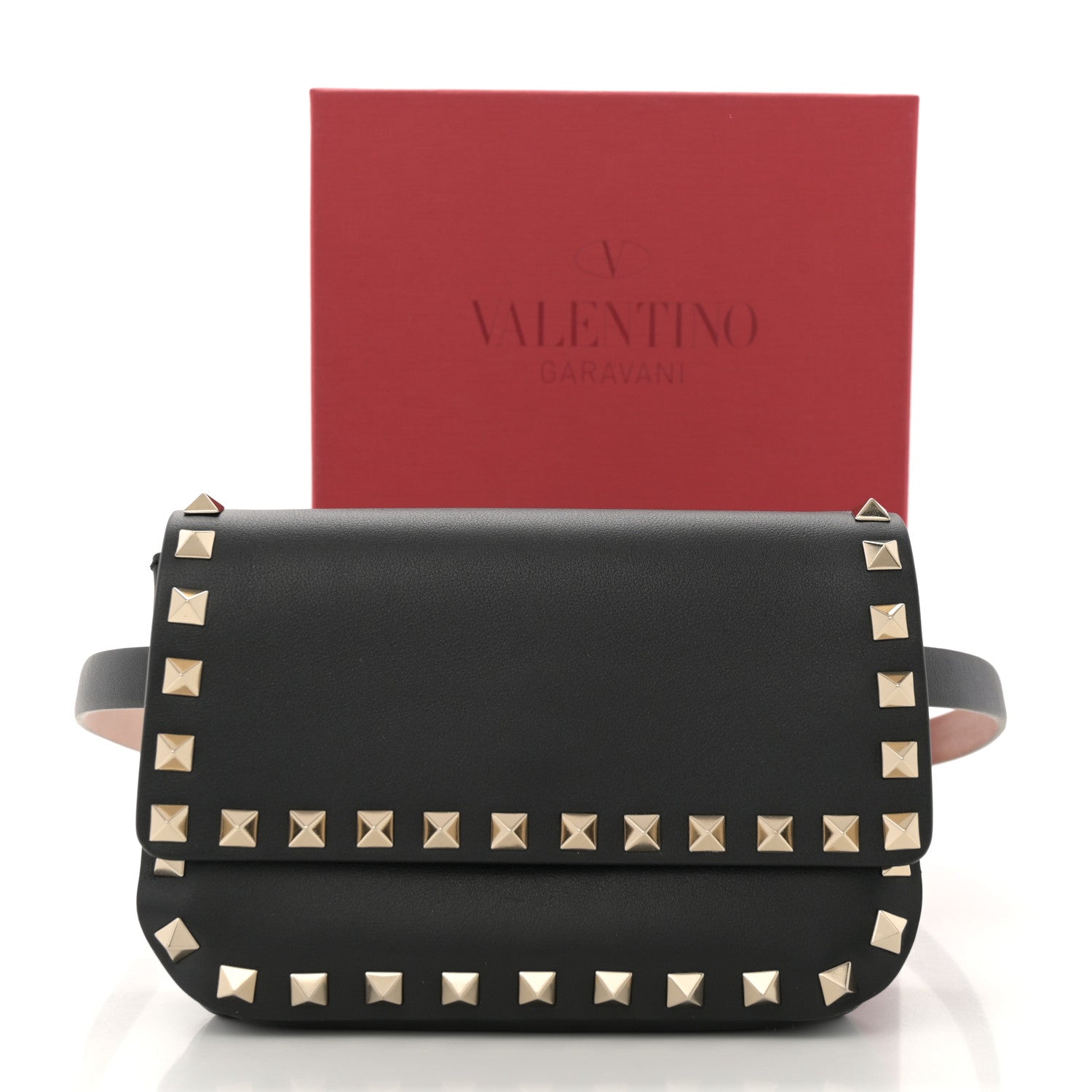 Valentino Garavani Vitello Rockstud Belt Bag Black 11 of 11