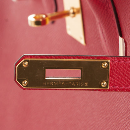 Hermes Epsom Birkin 30 Rouge Casaque 8 of 25