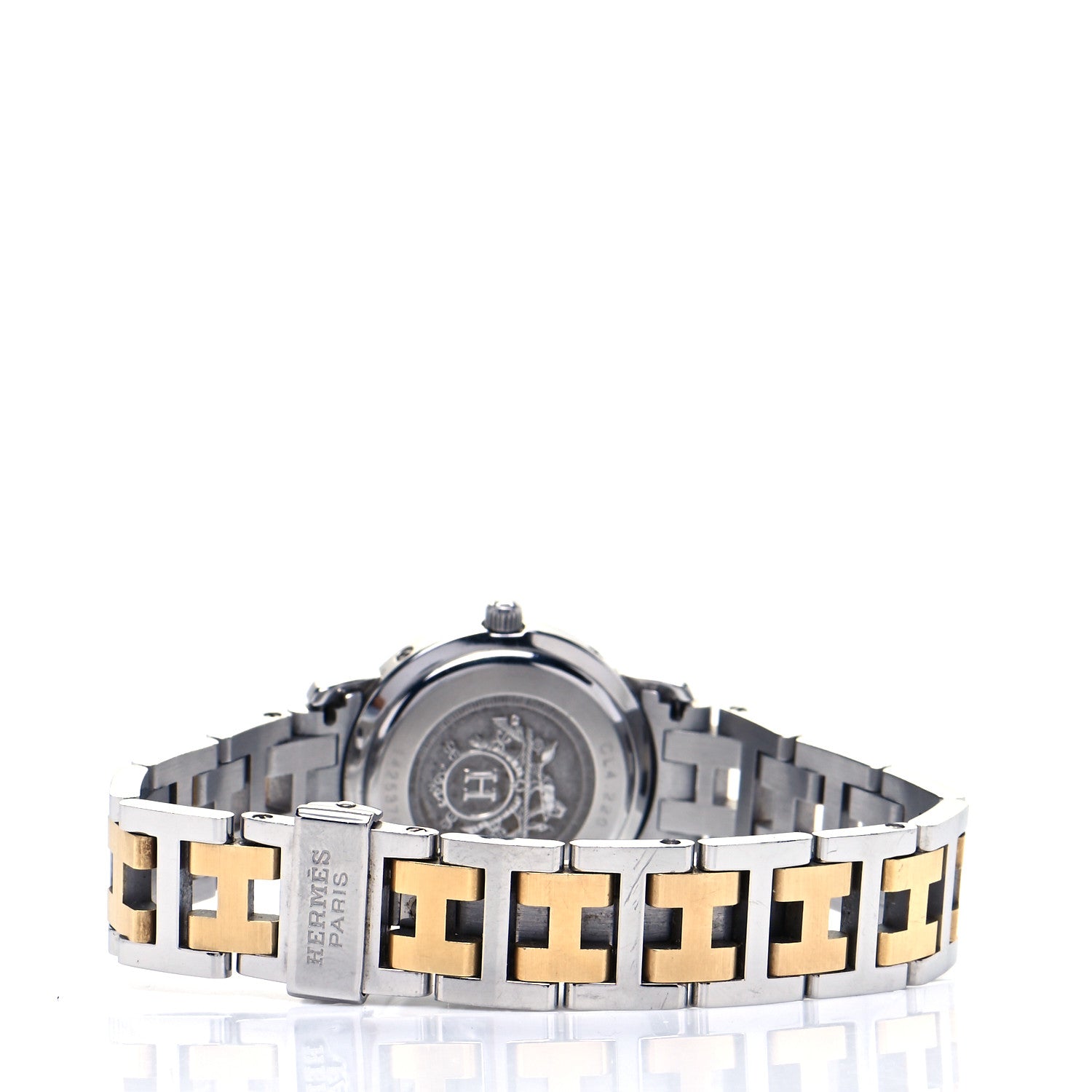 Hermes Stainless Steel 24mm Clipper Quartz Watch Gold 3 of 5