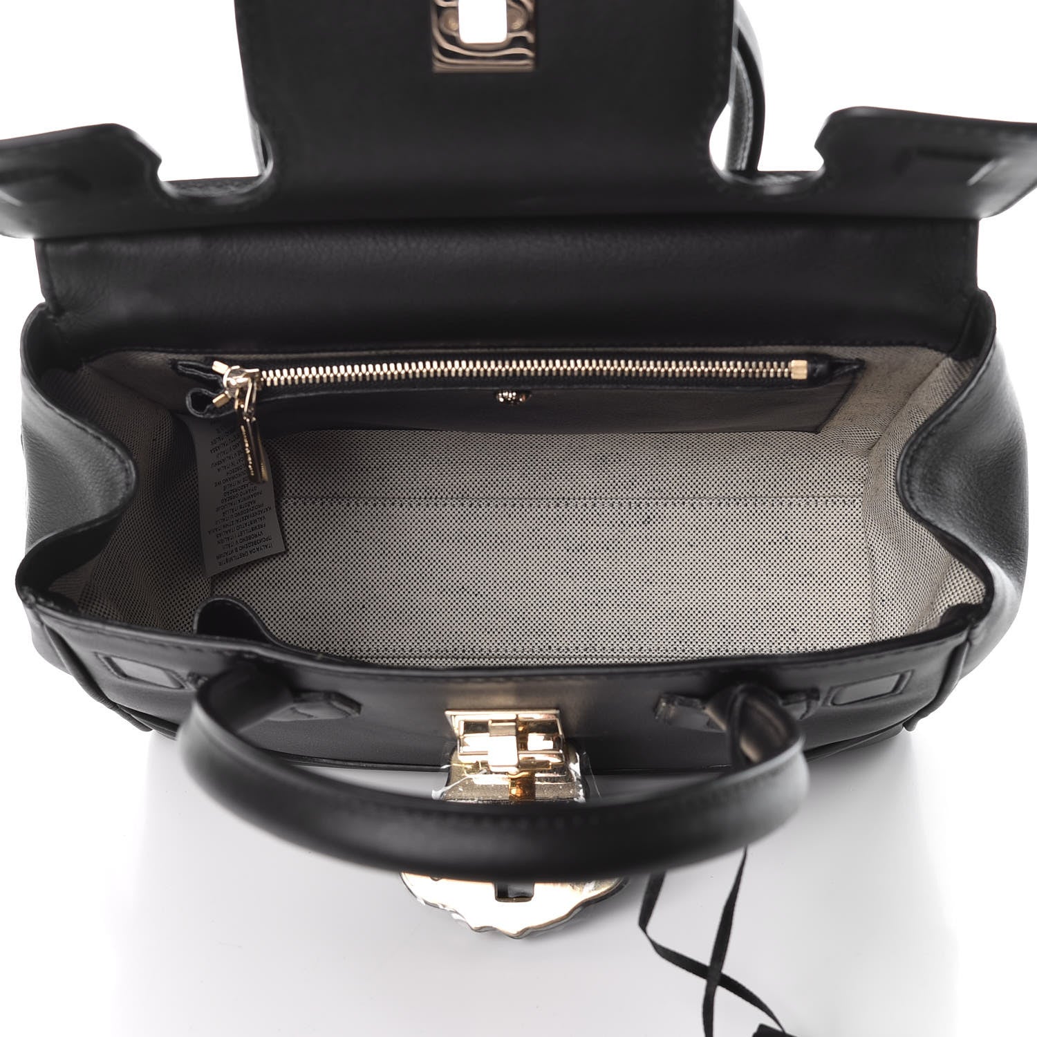 Versace Calfskin Medium Palazzo Empire Bag Black 7 of 10