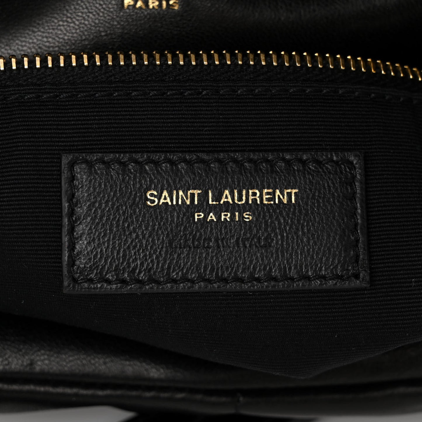 Lambskin Quilted Medium Loulou Puffer Monogram Chain Satchel Black