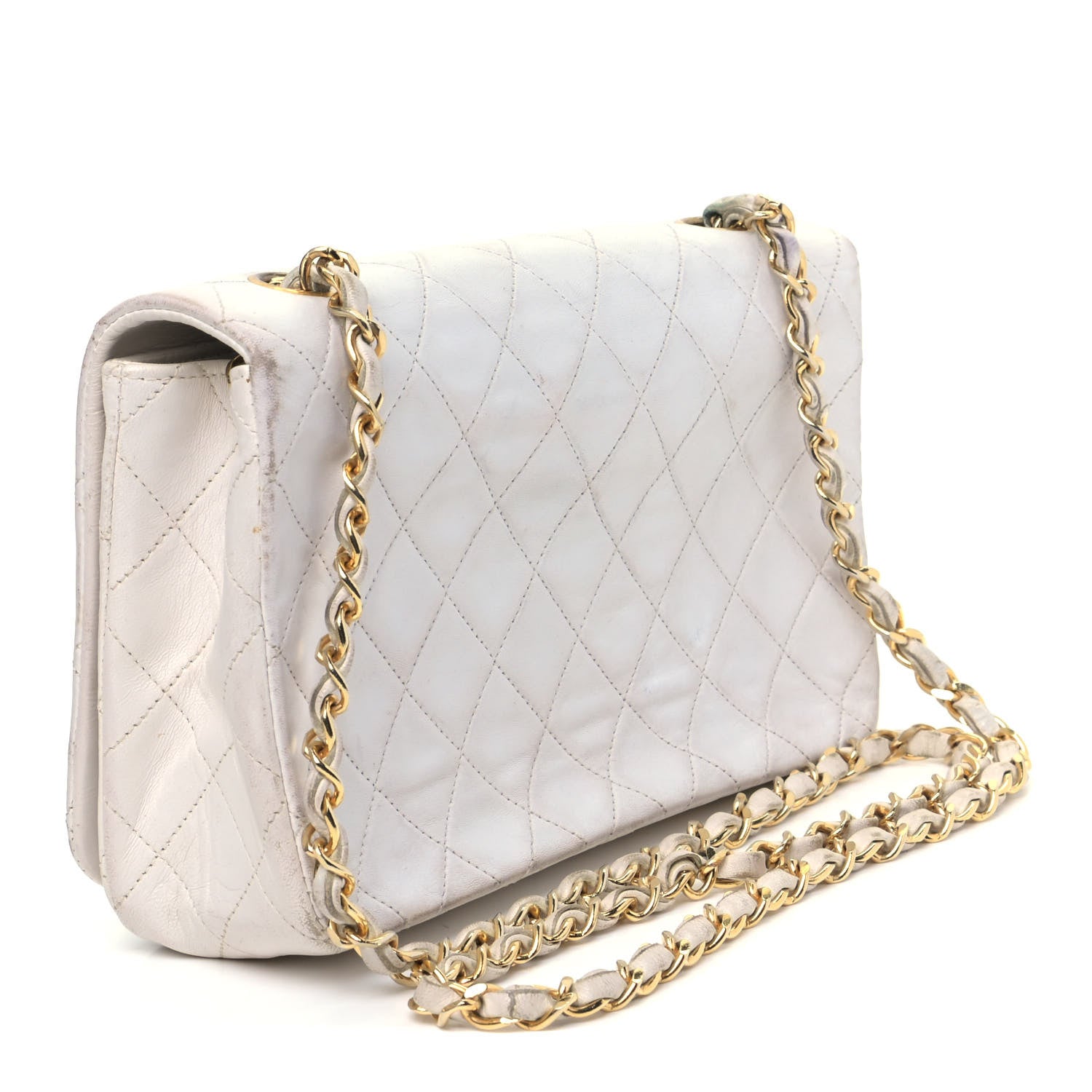 Chanel Lambskin Quilted Small Single Flap White 2 of 10
