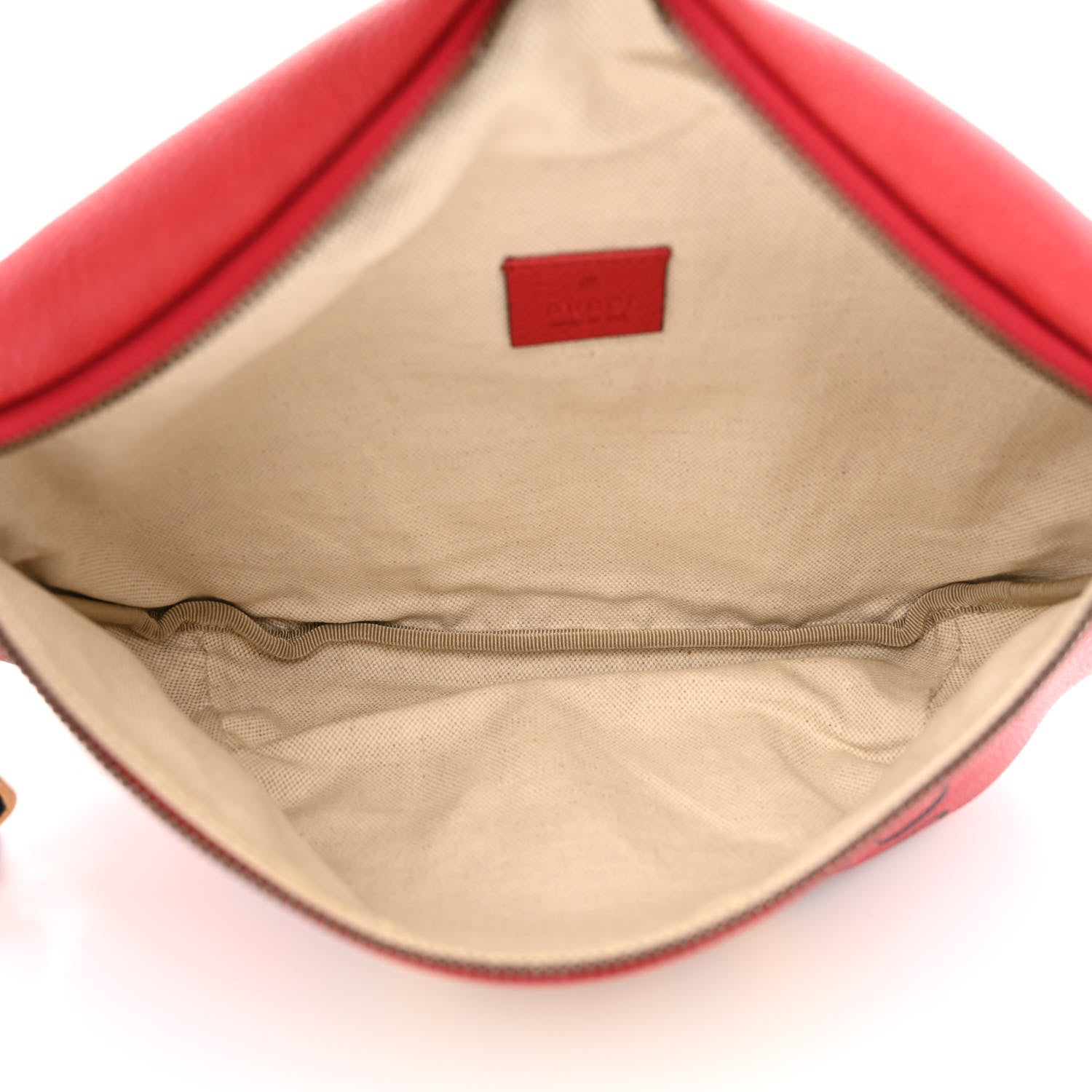 Gucci Grained Calfskin Logo Belt Bag Hibiscus Red 5 of 12