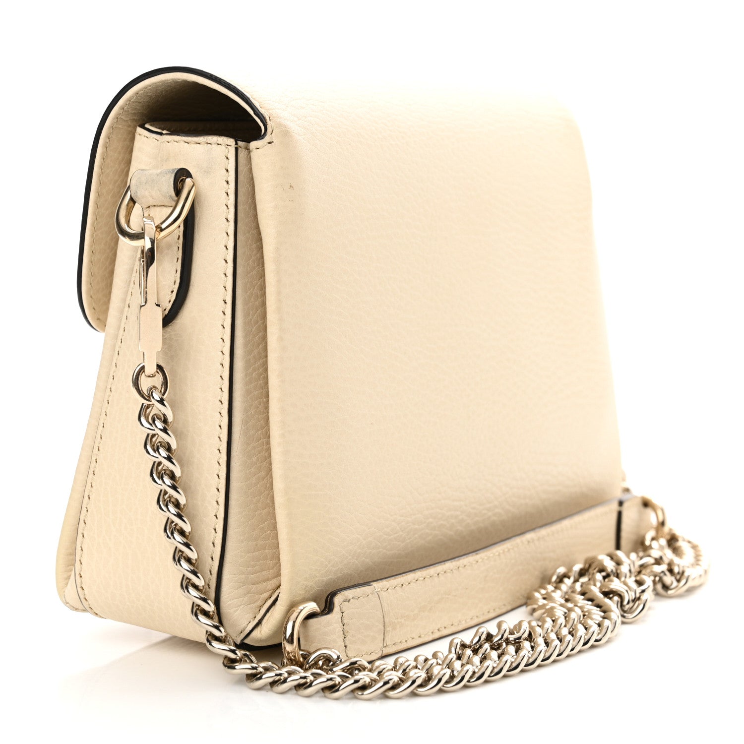 Gucci Dollar Calfskin Interlocking G Crossbody Bag Mystic White 3 of 14