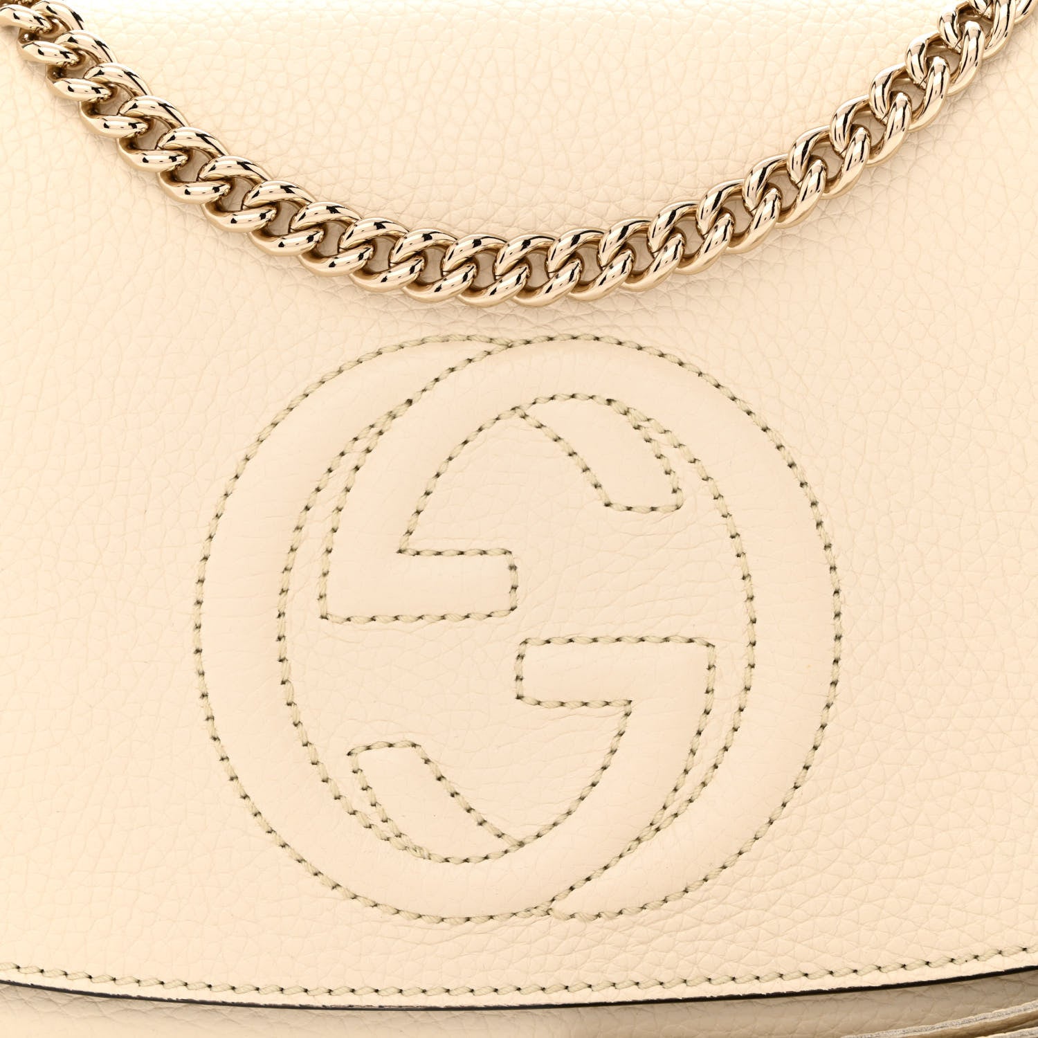 Gucci Cellarius Calfskin Medium Soho Flap Crossbody Ivoire 8 of 10