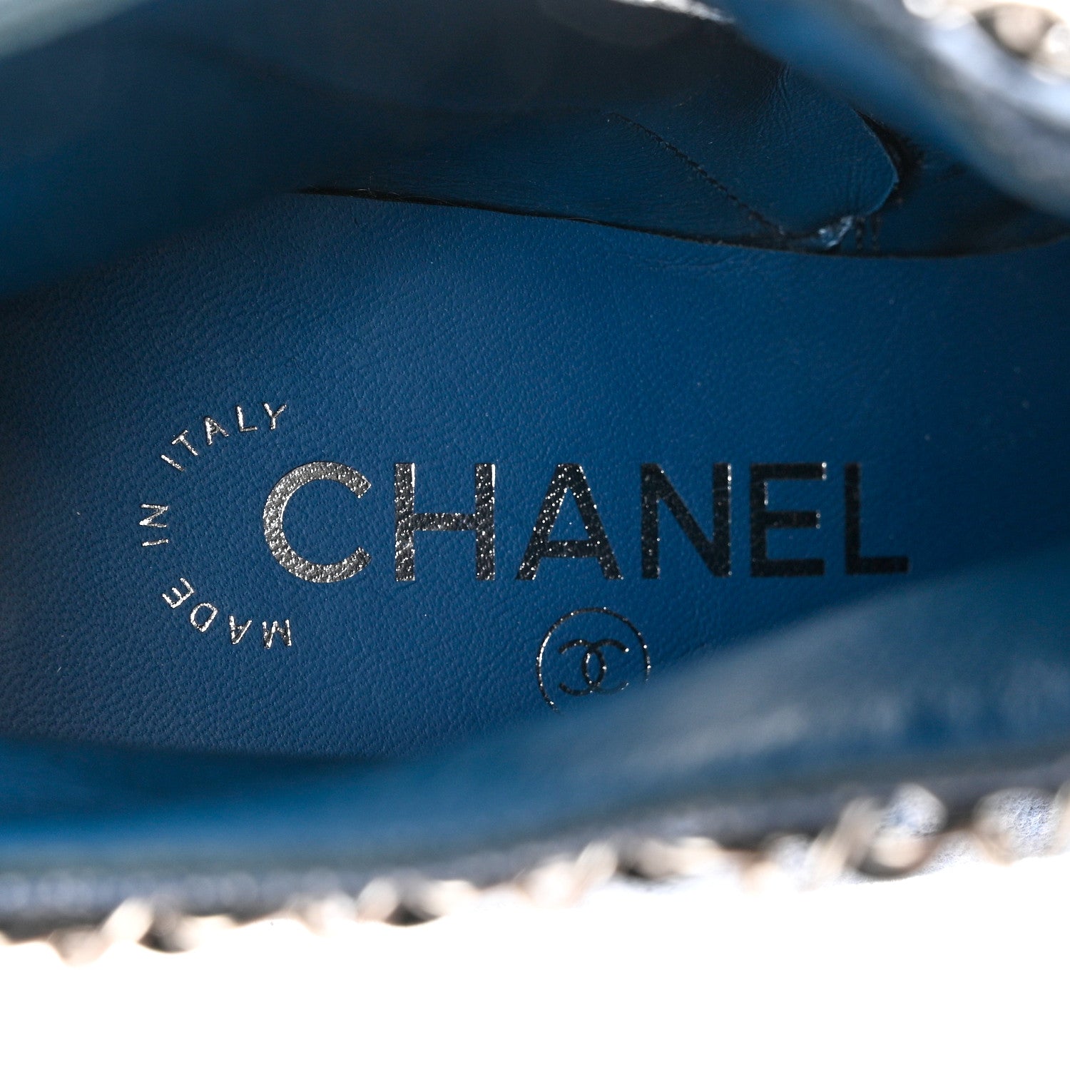 Chanel Denim Grosgrain Cap Toe Short Boots 35 Blue 7 of 9