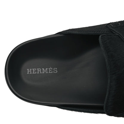 Hermes Calfskin Hair Go Mules 38 Black 7 of 8