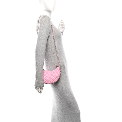 Chanel Lambskin Quilted Small Hobo Bag Pink 2 of 10