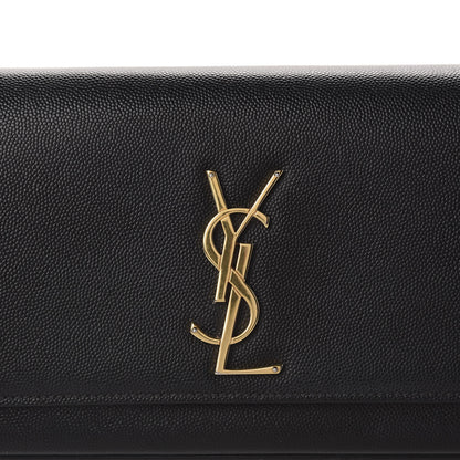 Saint Laurent Grain De Poudre Monogram Cassandre Clutch Black 10 of 10