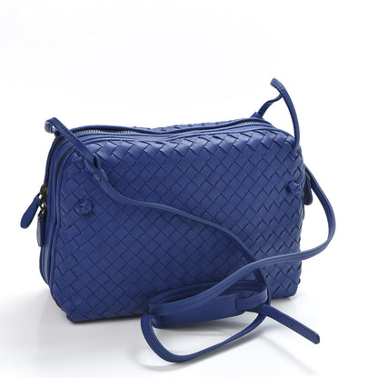 Bottega Veneta Nappa Intrecciato Double Compartment Crossbody Bag Atlantic Blue 2 of 8